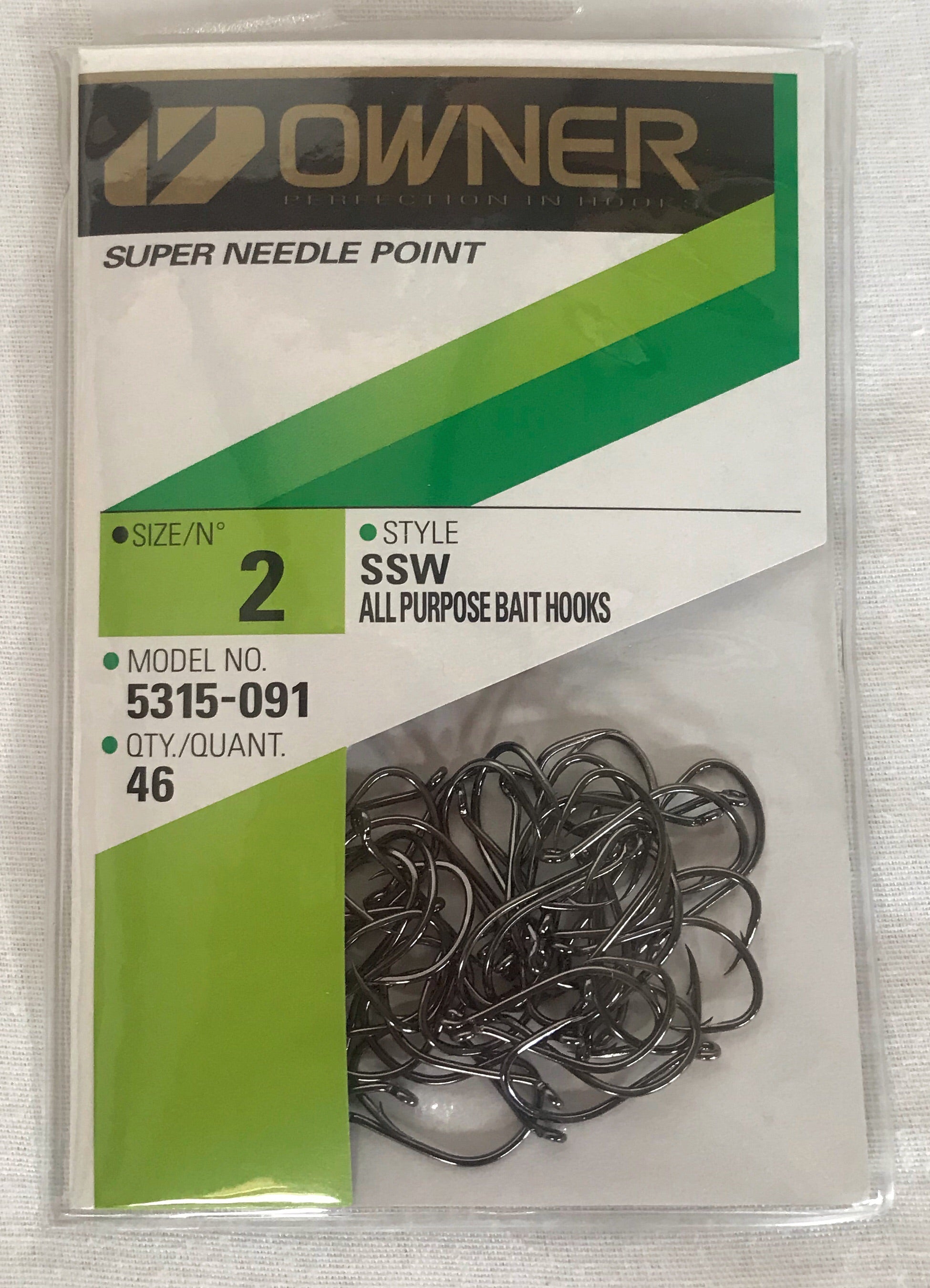 Owner SSW Needle Point Bait Hooks Bulk Pack 5315